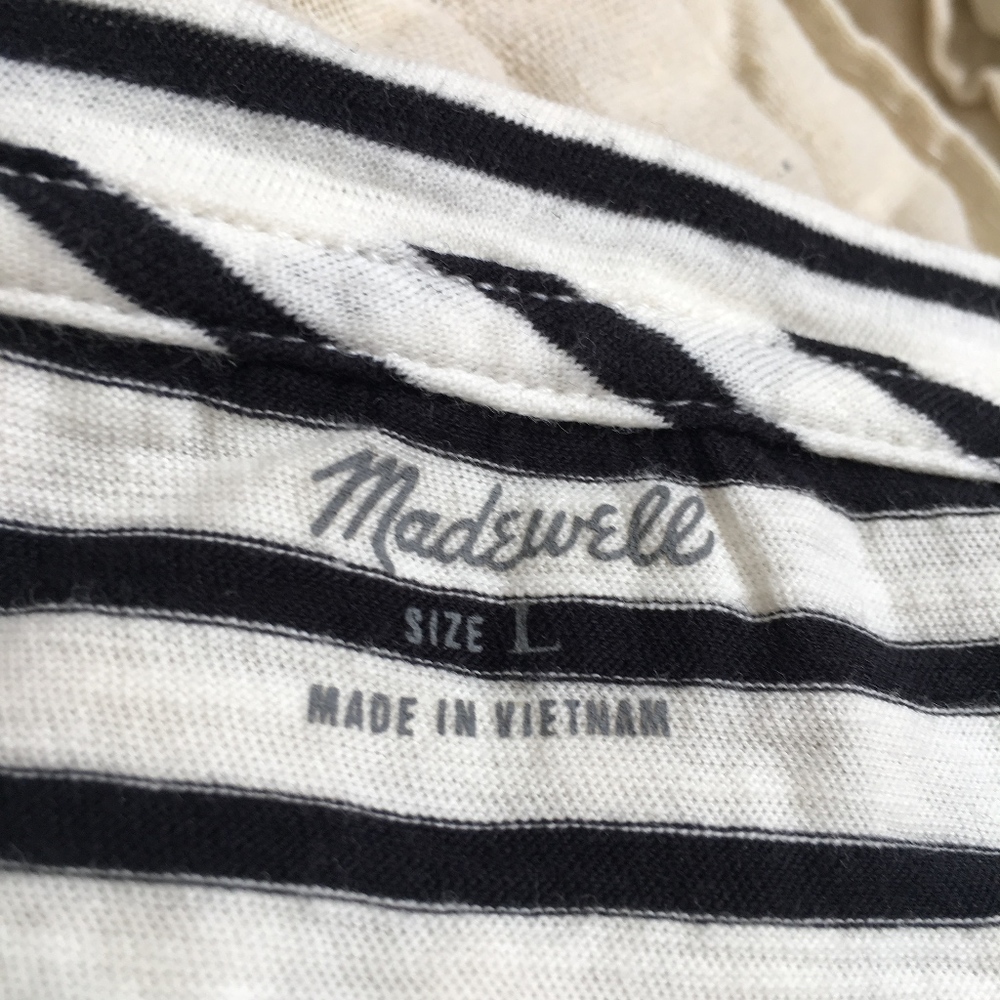 Madewell Blue and White Striped Tank Top NWT Large - Picture 7 of 8